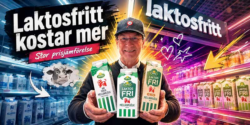 Så mycket dyrare är laktosfria mejeriprodukter