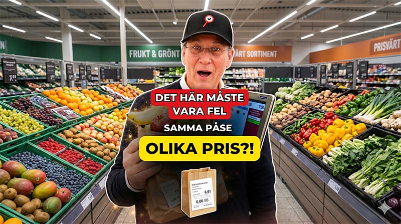 Vad kostar papperspåsen för grönsaker och frukt i matbutiken?